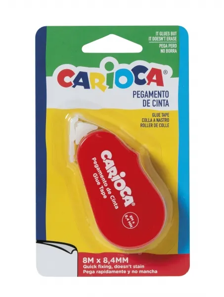 Carioca Glue Tape Cinta Adhesiva Precisa y Rápida para Todo Tipo de Papel