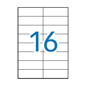 Apli Etiquetas Adhesivas 105x37mm Inkjet/Láser 16x100 Hojas Blancas