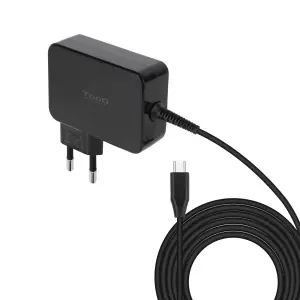 TOOQ Cargador De Pared USB-C PD 100W Con Sistema GaN Color Negro