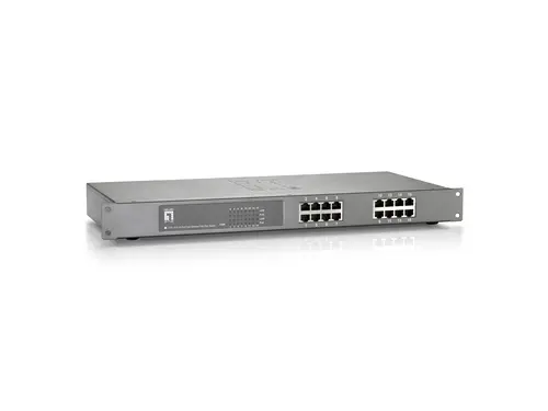 Switch No Gestionable Level One Fep-1612 16P 16Xpoe 100Mb 500W Carcasa Metalica