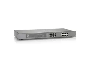 Level One Switch No Gestionable FEP-1612 16 Puertos 16xPoE 100Mb 500W Metálico