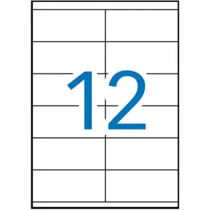 Apli Etiquetas Adhesivas 105X48mm Inkjet/Láser 12 X 100H Blancas
