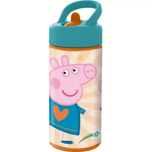 Safta Botella Peppa Pig Having Fun 410ml con Pajita Integrada