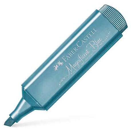 Faber Castell Marcador Textliner 46 Metálico Azul