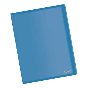 Dohe Carpeta con 10 Fundas A4 - Tapa Flexible de Polipropileno - Fundas Transparentes Soldadas - Color Azul
