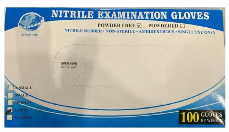 Guantes De Nitrilo Sin Polvo  Talla S Caja -100U-