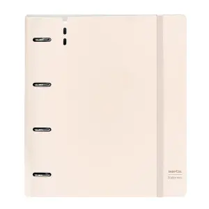 Safta Carpeta 4 Anillas PP Foam 35mm con 100 Hojas A4 27x32x4cm Beige