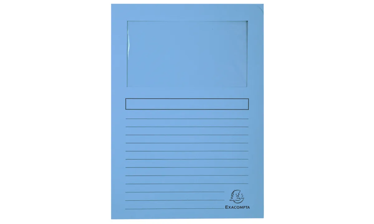 EXACOMPTA SUBCARPETA A4 FOREVER CON VENTANA AZUL CLARO 120GR -100U-