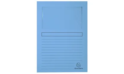 Exacompta Subcarpeta A4 Forever Con Ventana Azul Claro 120g - 100 Unidades