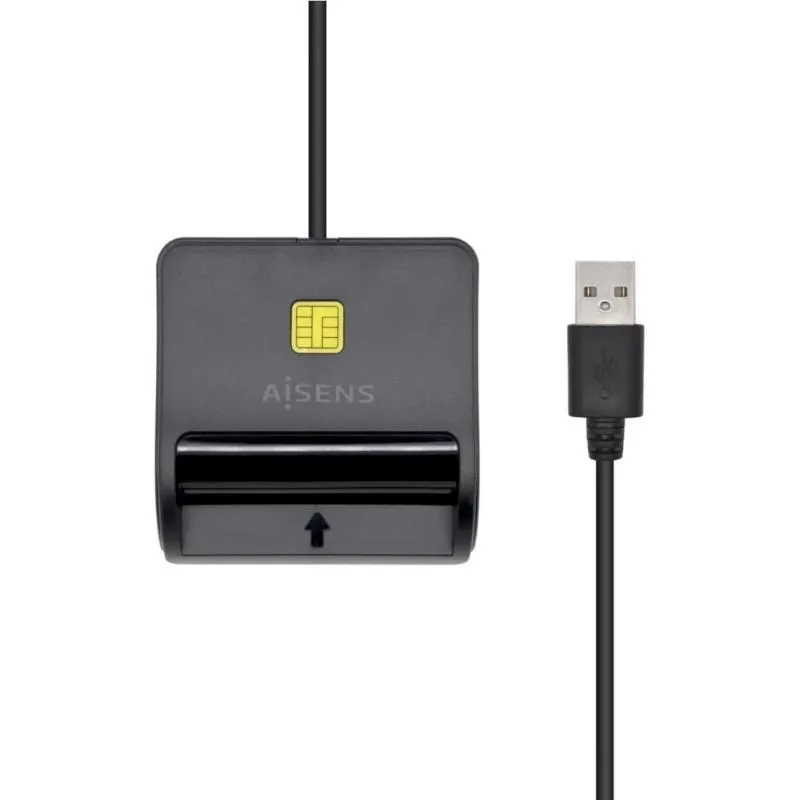 Aisens Lector De Tarjetas Inteligente DNI Combo Negro