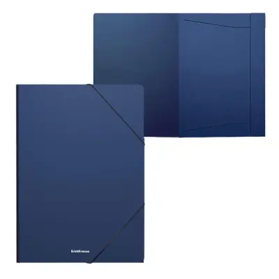 Erichkrause Matt Classic Carpeta Solapas A4 - Fabricada en Polipropileno - Color Azul