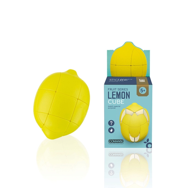 Comansi Fruitcube Rompecabezas Limón - Puzzle Rompecabeza - Inspirado En Fruta - Juego De Lógica - Juego Educativo