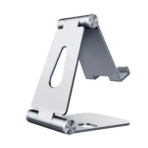 Aisens Soporte De Sobremesa Ajustable M Con 2 Pivotes Para Móvil/Tablet Plata