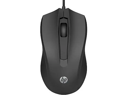Hp 105 Raton Usb- Sensor Optico 1600 Dpi - Diseño Ambidiestro Ergonomico - 3 Botones Con Rueda De Desplazamiento - Ligero Y Duradero - Color Negro