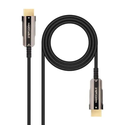 Nanocable Cable HDMI v2.0 AOC Macho a Macho 15m - 4K@60Hz 18Gbps - Negro