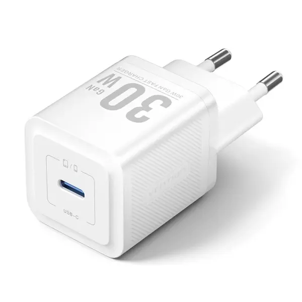Vention Cargador de Pared 30W GaN USB-C Carga Rápida Tecnología PPS Blanco