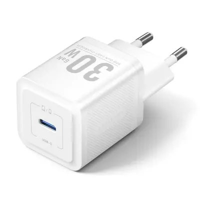 Vention Cargador de Pared 30W GaN USB-C Carga Rápida Tecnología PPS Blanco