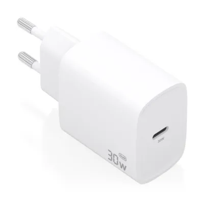 Aisens Cargador GaN 30W USB-C PD3.0 con Tecnología AI - Color Blanco