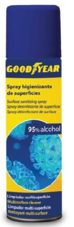 Goodyear Spray Limpiador Higienizante De Superficies Alcoholico 500Ml