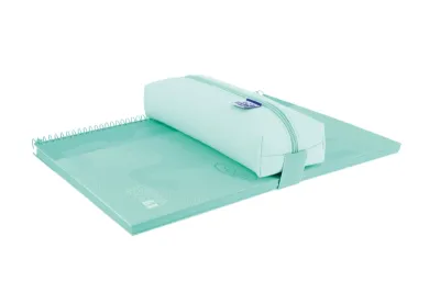 Oxford Estuche Rectangular Mediano Acolchado con Goma Elástica Color Azul