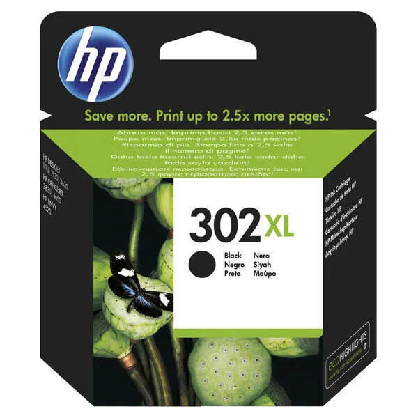 HP Cartucho Nº302XL Negro para Impresoras DeskJet y OfficeJet