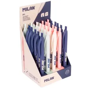 Milan Bolígrafo P1 Serie 430 Tinta Azul Caja Expositora 30 Unidades