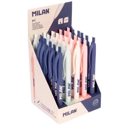 Milan Bolígrafo P1 Serie 430 Tinta Azul Caja Expositora 30 Unidades