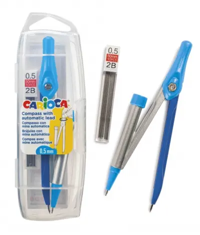 Carioca Compás Ajustable con Portaminas y Kit de Carga Mina HB 0.5