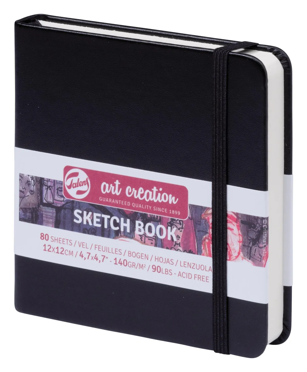 Talens Arts Creation Cuaderno Bocetos 12X12Cm 80H 140Gr Negro