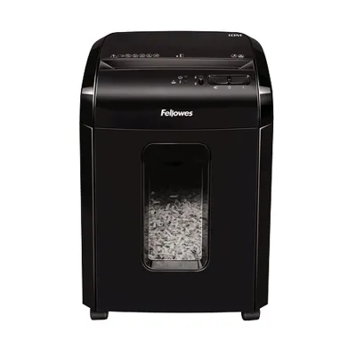 Fellowes Destructora de Papel Manual Microcorte P-5, 10 Hojas, 19L, Negro