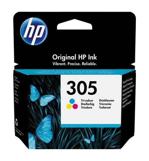 HP Tinta Tricolor Nº 305 para DeskJet 2300, 2700, Plus 4100, Envy 6000, Pro 6400, 4210E