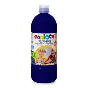 Carioca Botella de Témpera 1000ml Azul - Colores Superlavables y Alta Opacidad