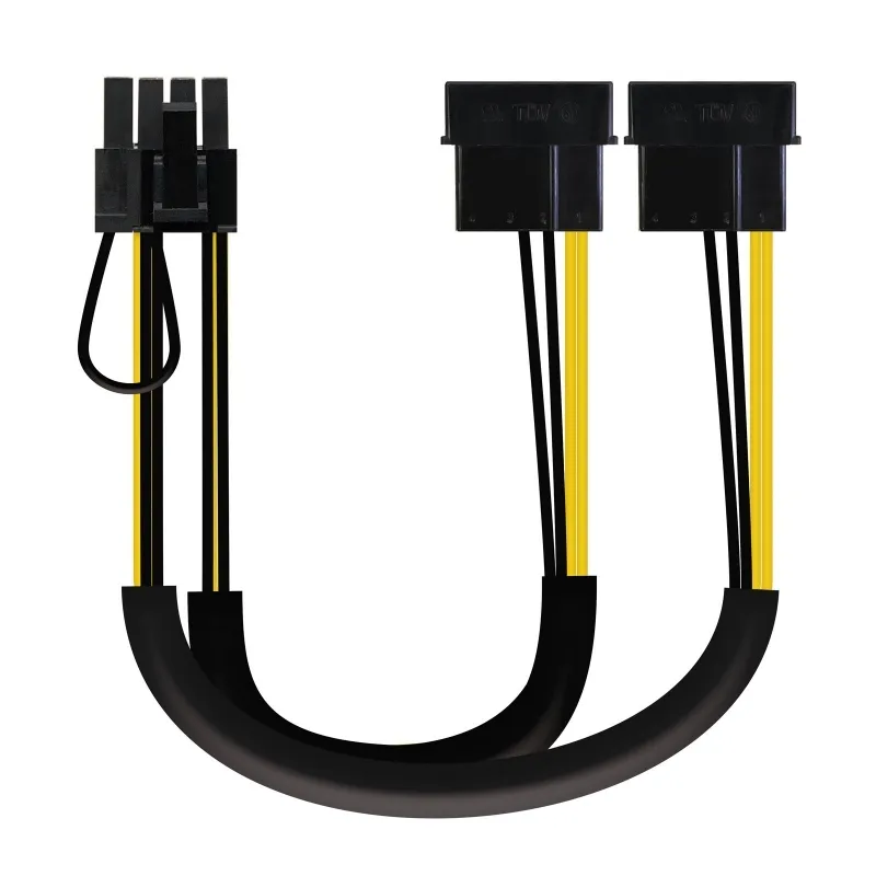 Nanocable Cable Vga 2X5.25"/M-Pci-E(6+2Pin)/M 20Cm