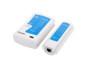 Lanberg NT-0401 Comprobador de Cables UTP/STP Azul y Blanco