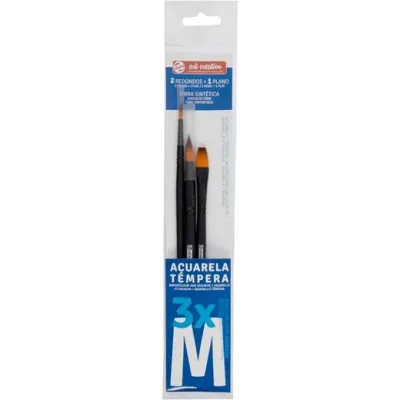 Talens Art Creation Set 3 Pinceles M (1 Redondo, 1 Plano, 1 Lengua de Gato) Acuarela/Témpera
