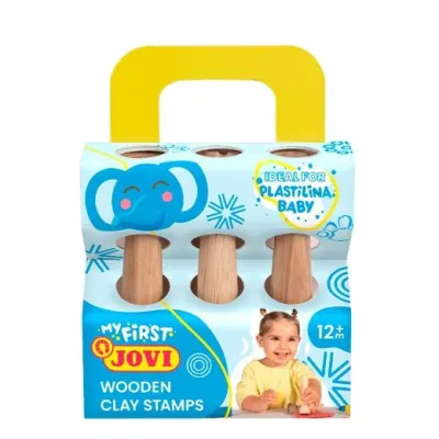Jovi Maletín De Modelaje My First Plastilina Baby Con 3 Sellos De Madera Diferentes Texturas +12M