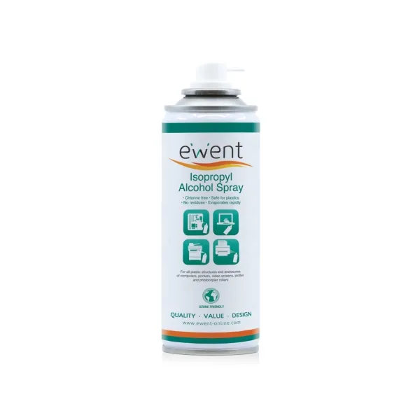 Ewent Spray De Alcohol Isopropílico 200ml Para Limpieza Y Desinfección