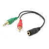 Ewent Cable Audio Jack 3,5mm Hembra a 3,5mm Macho - 0,15m