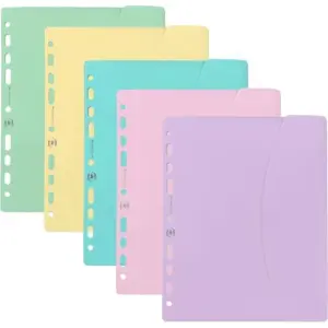 Oxford Sobre Multitaladro Velcro Live&Go A5+ Plástico Flexible Opaco Surtidos Pastel