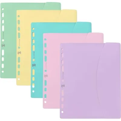 Oxford Sobre Multitaladro Velcro Live&Go A5+ Plástico Flexible Opaco Surtidos Pastel