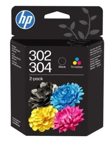 HP Pack de 2 Cartuchos de Tinta Originales 302/304 Negro y Color