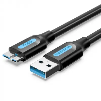 Vention Cable USB 3.0 Macho a MicroUSB Macho 2A 10W 5Gbps 1.5m Negro