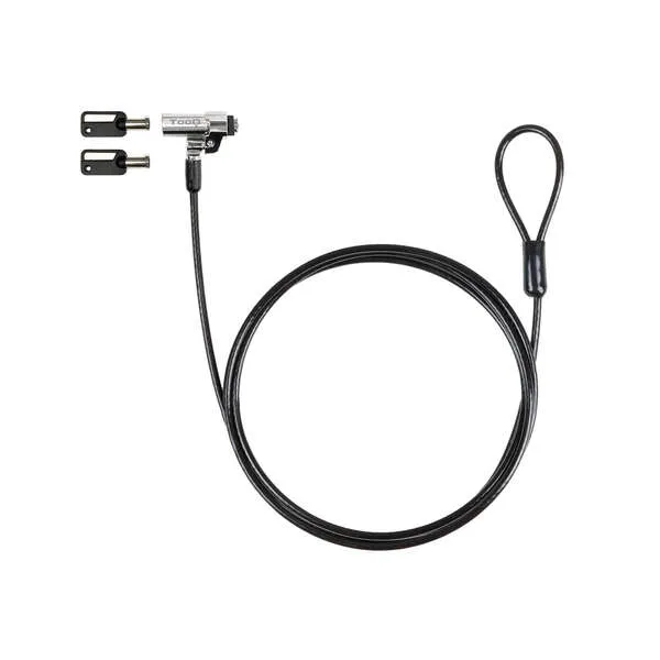 TOOQ Cable De Seguridad Para Portátiles, Monitores Y Televisores TQCLKC0045-G Con Llave