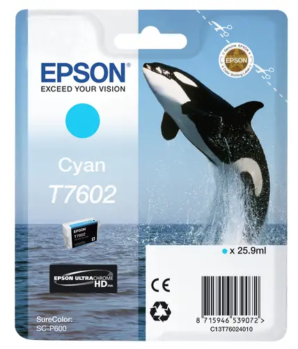 Epson T7602 Cyan Cartucho De Tinta Pigmentada Generico - Reemplaza C13T76024010