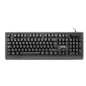 NILOX TECLADO USB CON LECTOR DNI COMPATIBLE DNI 4.0 Y TARJETA SANITARIA