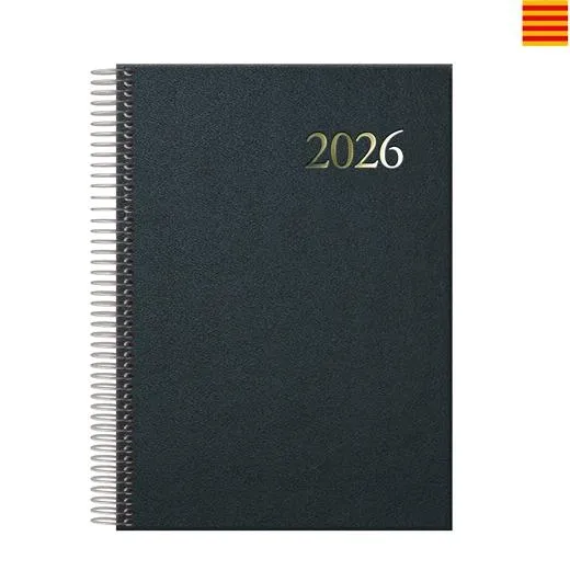Dohe Agenda Anual Segovia Espiral 14X20Cm Dp Negro 2026 Catalán