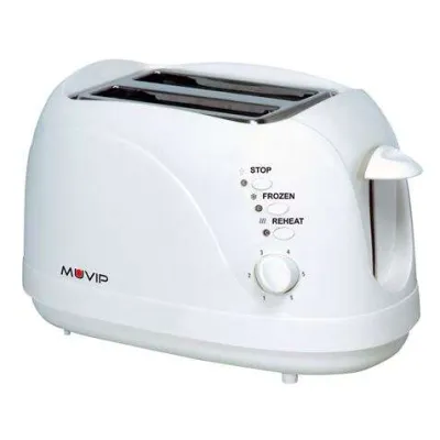 Muvip Tostadora de Pan 750W para 2 Rebanadas con 6 Niveles de Tostado y Funciones de Calentar, Descongelar y Recalentar