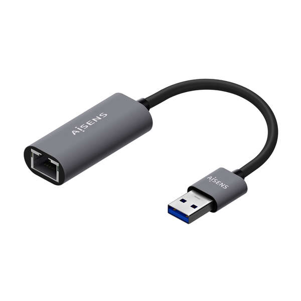 Aisens Conversor Usb 3.0 A Ethernet Gigabit 10/100/1000 Mbps - 15Cm - Color Gris