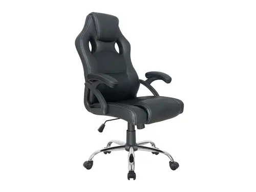 Silla De Oficina Ergonomica Equip Color Negro Recubrimiento Pu De Alta Calidad Diseño - Promo