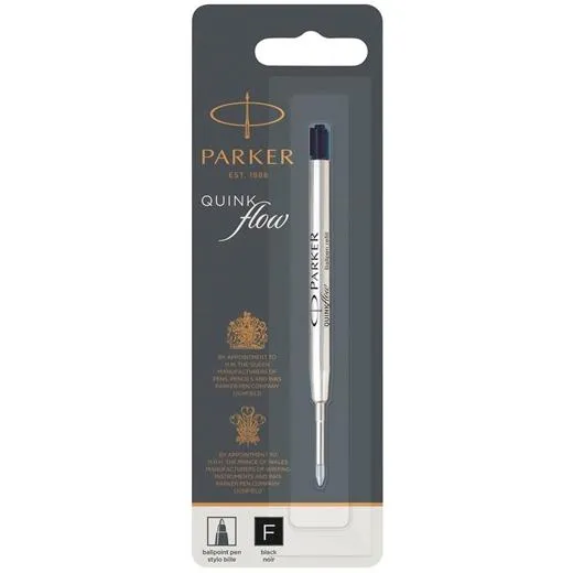 Parker Recambio De Bolígrafo Quinkflow Punta De Bola F Negro -Blister-